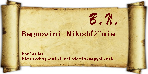 Bagnovini Nikodémia névjegykártya